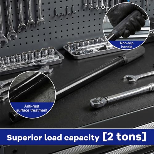 3 Ton Jack Handle Replacement, Horizontal Hydraulic Jack Handle Replacement Kit with Gloves, Anti-Slip Grip Steel Jack Lifting Handles for Most Vehicles, Car Accessories (Black) - color: Black, 3 Ton