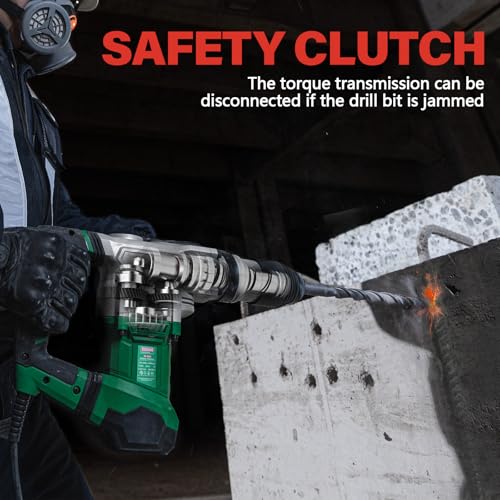 1-1/2" SDS-Max Heavy Duty Concrete Rotary Hammer Drill,3 Functions