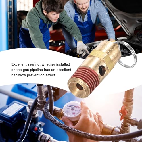 M METERXITY 4-Pack Air Compressor Pressure Release Safety Valve, 1/4" NPT Male 165 PSI Brass Threaded Automatic Air Vent Safety Control Valve - style: 165 PSI
