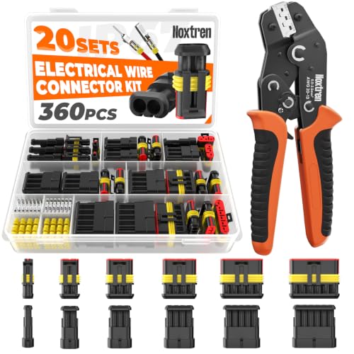 828PCS Waterproof Electrical Connectors with Ratcheting Crimper