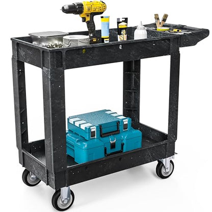 DWVO 40 x 17 in Heavy Duty Rolling Utility Cart on Wheels Black - color: Black, size: 40"x17"