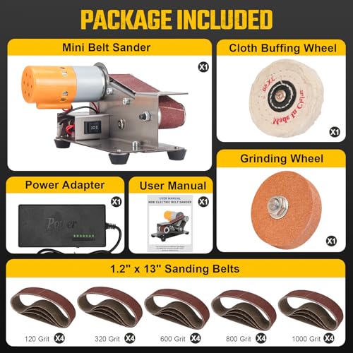 3-in-1 Mini Belt Sander 7-Speed Knife Sharpener Bench Grinder - color: Model.1 Knife Making Plus Kit, size: Model.1 Knife Making Plus Kit