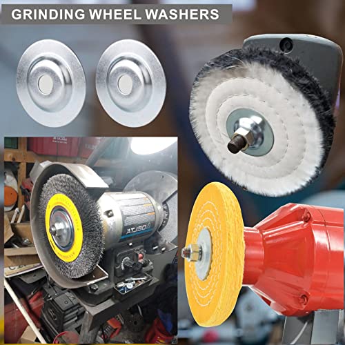 Bench Grinder Arbor Washer/Flange, OD 3-1/10" x ID 5/8" 2 Set - size: OD3-1/10'' x ID 5/8''