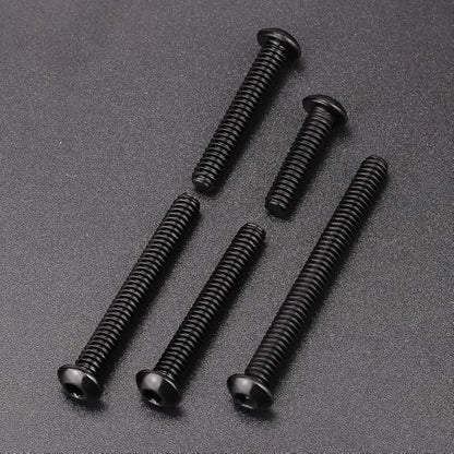 1/4-20 x 1-1/4" (20 Pack) Button Head Socket Cap Screws Bolts, Stainless Steel 304 (18-8), Allen Hex Drive, Coarse Thread, Fully Threaded, Black Coated - size: 1/4-20 x 1-1/4"