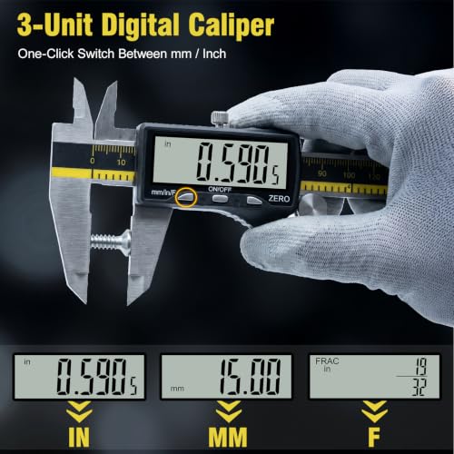 Effix Rechargeable Digital Caliper 12in - size: 12in