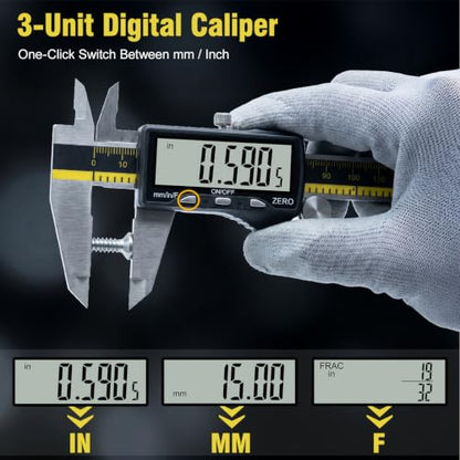 Effix Rechargeable Digital Caliper 12in - size: 12in