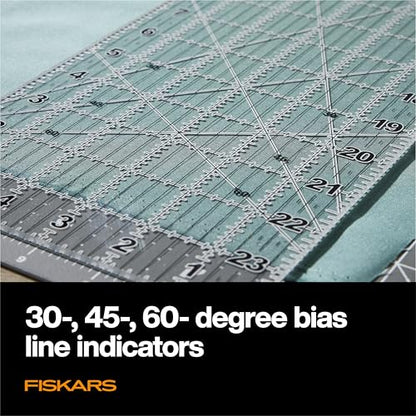 Fiskars 6" x 24" Sewing & Quilting Ruler with Gridlines, Clear/Black - size: 6" x 24"