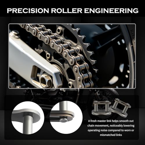 4PCS 420 Chain Master Link for Motorcycle,420 Roller Chain Connector Heavy Duty Alloy Steel,Universal Fit Replacement Motorcycle Chains/Bike Chains Master Link for Go Kart,Mini Bike