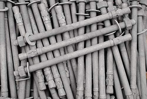 (10) Galvanized Concrete Wedge Anchor Bolts 1/2 x 8-1/2 Includes Nuts & Washers