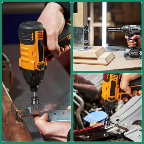 1/2" Drive Metric Impact Socket Set (10–24mm), 10-Piece Heavy Duty Impact Sockets with 2 Extension Bars, Deep Impact Socket Kit for Impact Wrench & Automotive Repair