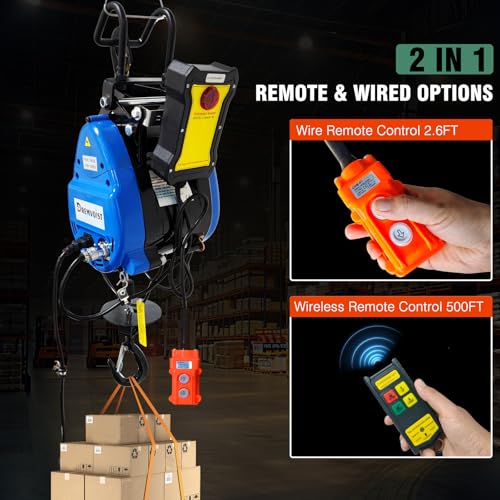 Electric Hoist Winch 2-in-1,1100lbs Portable Power Winch Crane, 1500W
