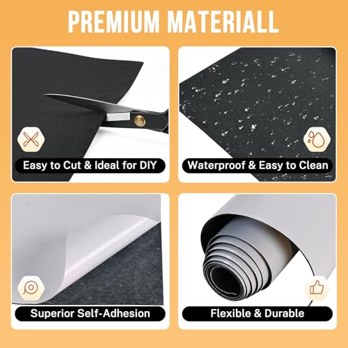 MYFULLY Neoprene Foam Sheet 12" x 59" x 1/16" Adhesive Backing Roll - size: 12 in x 59 in x 1/16 in