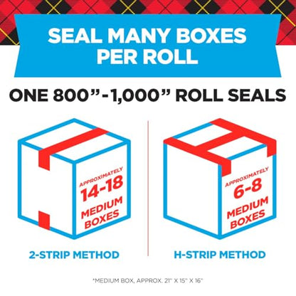 Scotch Heavy Duty Packing Tape, 1.88 in x 27.7 yd, 6 Rolls, 6 Dispensers - size: 6 Rolls
