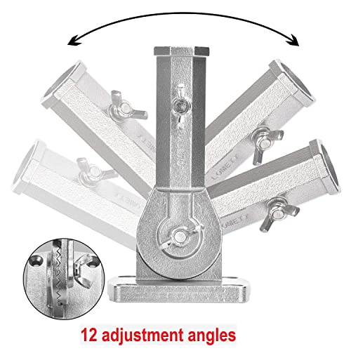 Stainless Steel Flag Pole Holder Heavy Duty Multi-Position Flag Pole Bracket Multi-Angle Adjustment wall mounting Bracket for 1 inch Flag Pole(Silver) - color: silver flag pole holder