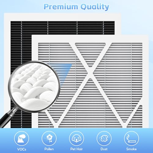 2-pack 6672 16X25X5 MERV 16 Filter Compatible with Lennox 16X25X5 and Lennox HCC16-28 Healthy Climate Carbon Clean MERV 16 Home Furnace Filter for HVAC System, Part # HCF16-16, HCF16-10 - style: a.2-pack X6672 16X25X5 Filter
