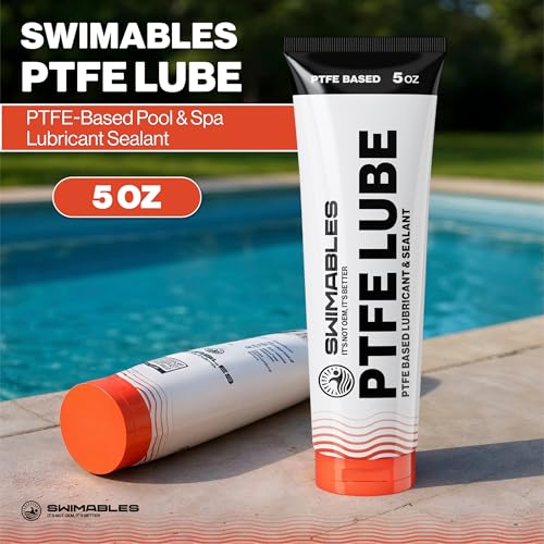 Swimables PTFE Lube 5oz - PFAS-Free Food-Grade Ceramic PTFE Grease for Pool Equipment, Plumbing Fixtures, RV Toilets, Marine Systems & Machinery - Waterproof Long-Lasting Multipurpose Grease - 2 Pack - size: 2 Pack
