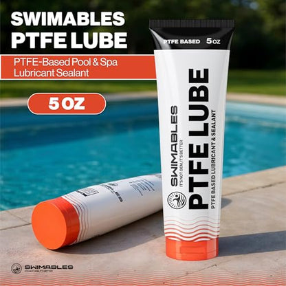 Swimables PTFE Lube 5oz - PFAS-Free Food-Grade Ceramic PTFE Grease for Pool Equipment, Plumbing Fixtures, RV Toilets, Marine Systems & Machinery - Waterproof Long-Lasting Multipurpose Grease - 2 Pack - size: 2 Pack