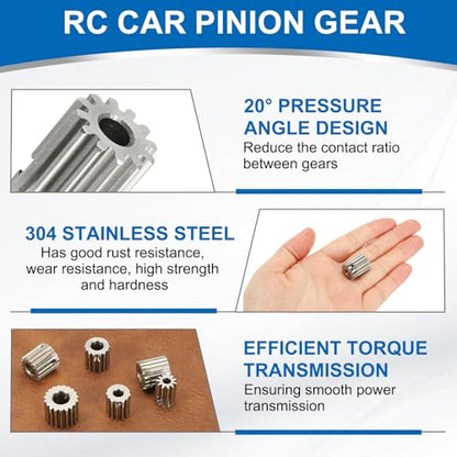 uxcell 1 Mod 12T Spur Gear 6mm Bore, 304 Stainless Steel Pinion Gear - size: 1 Mod 12T, 6mm