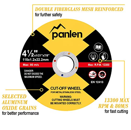 50 Pack Cut Off Wheels 4 1/2 Inch, Metal Cutting Disc for Angle Grinder - size: 4.5"x.040"x7/8"