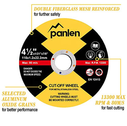 50 Pack Cut Off Wheels 4 1/2 Inch, Metal Cutting Disc for Angle Grinder - size: 4.5"x.040"x7/8"