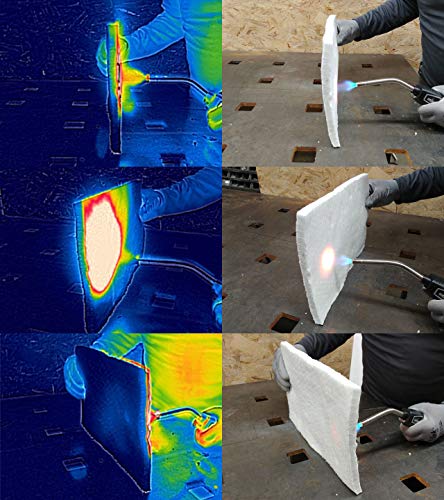Ceramic Fiber Insulation, 1/4" Thick x 16" x 48", 2400F Fireproof Insulation Blanket, 3003E