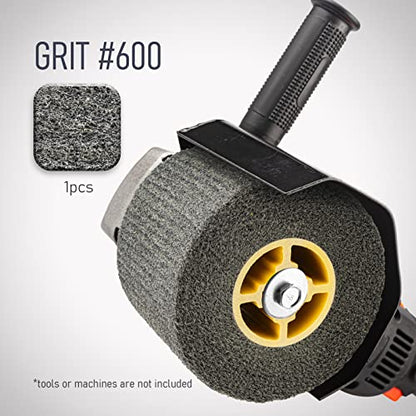 120x100mm Non-Woven Abrasive Flap Wire Drawing Polishing Burnishing Wheel for The Surface Treatment of Metal Products (600 GRIT) - style: Grit600