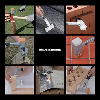 All in One Ball Pang Hammer which a Head can be Changed and has a Ball Bearing with a Exclusive Tool & Fiberglass Handle, Multi Purpose Hammer
