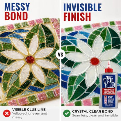 Weldbond Multi-Surface, Non-Toxic Glue, Bonds Most Anything! Use as Wood Glue or for Glass Crafts Ceramic Tile Mosaic Porcelain Stone Fabric Carpet & More. 4-Pack of 5.4oz /160ml - size: 4 pack