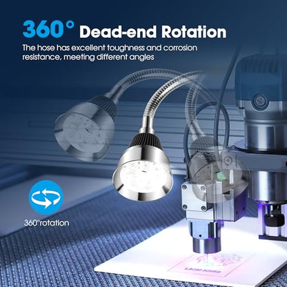 Magnetic Work Light, LED Machine Work Light with Magnet Base & Flexible Gooseneck, Shop Tool Lamp for Wood Lathe, Workbench, Sewing Machine, Grill, Industrial Mechanic Light