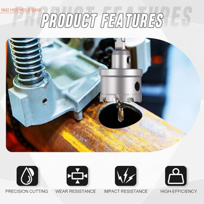 1-1/16" 27mm Hole Saw Tungsten Carbide TCT Hole Cutter W/Drill Bit - size: 27mm (1-1/16")