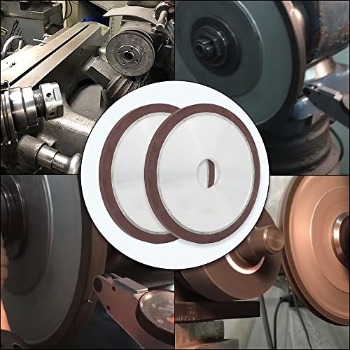 6 Inch 150 Grit Flat Resin Bonded Diamond Grinding Wheel for Carbide Metal,Concentration 75%,Thickness: 10mm,1 Pack