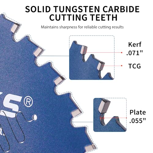SawWorks 7-1/4" 56T TCG Circular Saw Blade for Metal Cutting - size: 7-1/4 Inch 56T