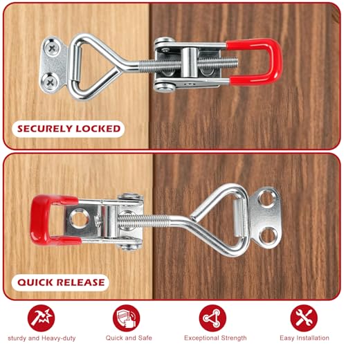 6-Pack 4001 Toggle Clamps, Adjustable Latches, 330 lb Capacity