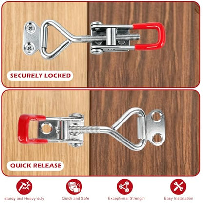6-Pack 4001 Toggle Clamps, Adjustable Latches, 330 lb Capacity