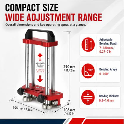 Sheet Metal Roller, 2-Station Metal Bender for Roofing and Fabrication