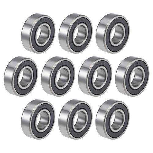 TOP-VIGOR 10Pcs 99502H-2RS Deep Groove Ball Bearings, Z2 5/8 Inch x 1-3/8 Inch x 11mm Double Sealed Industrial Bearings, Chrome Steel Skateboard Bearings for Electrical Instrument Equipment - size: 99502H-2RS, 5/8″x1-3/8″x0.43″