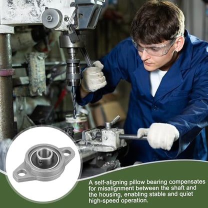 uxcell KFL08 Pillow Block Bearing 5/16" (8mm) Zinc Alloy Steel 2Pcs - size: KFL08 (5/16" Bore)