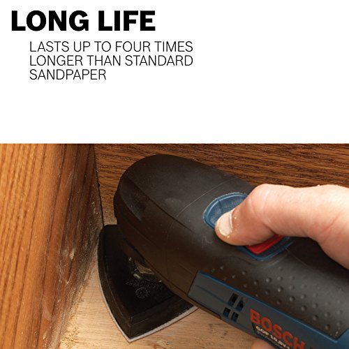 BOSCH SDTR120 3-3/4 in. 120 5-Piece Grit Detail Sander Abrasive Triangles for Wood,Brown - size: 5 Pack, style: 120 Grit
