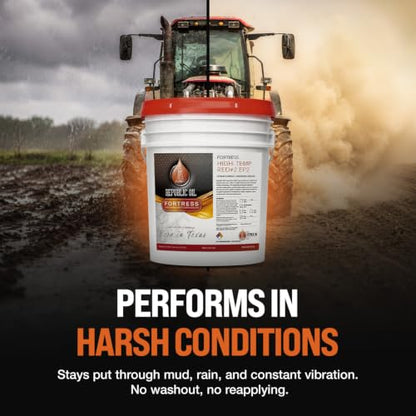 Republic Oil Premium Red #2 EP2 Lithium Complex Multi Purpose Grease Pail 35 lb – High Temp Extreme Pressure Wheel Bearing Grease for Chassis, 5th Wheels, Agriculture & Construction Made in USA - size: 35 lb Pail