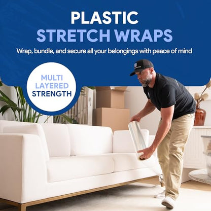 International Plastics Co. 18" Plastic Stretch Film Wrap 1200 feet 500% Stretch Ability - size: 1 Pack, style: 18" - 17" Styles