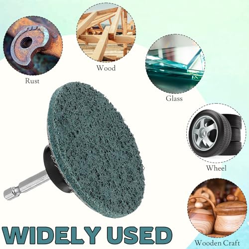 Landical 60 Pcs 3 Inch Lock Sanding Discs Surface Conditioning Disc with 1/4" Holder for Die Grinder Surface Polish Burr Rust Paint Removal(Multicolor,Medium, Course,fine Grit)
