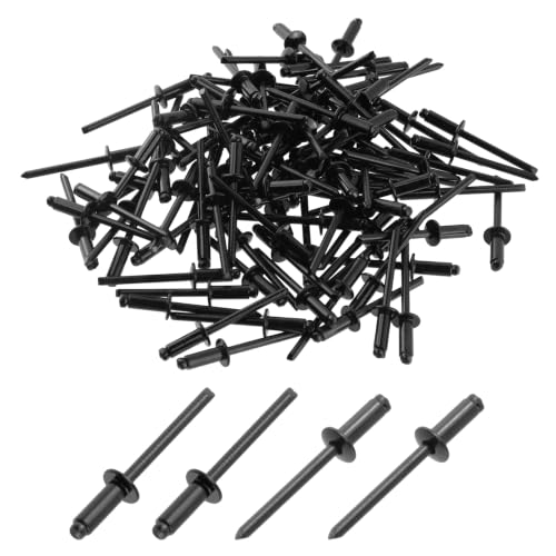 Antrader 3/16" x 1/2" Stainless Steel Blind Pop Rivets,Black,100Pcs - color: All Black, size: 4.8mm x 12mm