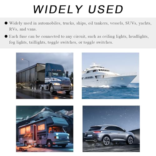 Yourkar 6 Way Blade Fuse Block Box Holder, 6 Circuit Fuse Box with Blade Fuses Screws Fuse Extractor Label, 10-32V DC Waterproof Marine Power Distribution Panel for Car Truck SUV - color: 6 Way