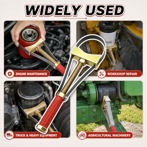 Heavy Duty Adjustable Oil Filter Wrench, 3.5"-5.5" Oil Filter Removal Tool