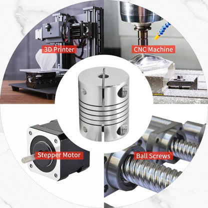 2 Pieces 10mm to 12mm Stepper Motor Shaft Coupling 30mm Length 25mm Diameter Shaft Coupler Aluminum Alloy Joint Connector for 3D Printer CNC Machine DIY Encoder - size: 10mm to 12mm