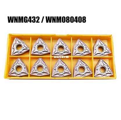 30PCS CNMG 432 + WNMG 432 + TNMG 332 Indexable Solid Carbide Turning Insert Cutting Blade, CNC Lathe Indexable Turning Insert Blade for Roughing of Stainless Steel and Cast Iron - size: CNMG432+WNMG432+TNMG332