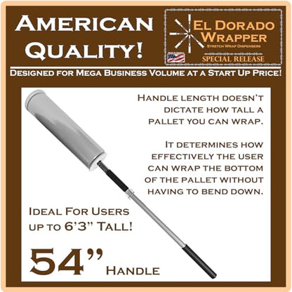 El Dorado Wrapper Stretch Wrap Dispensers (54" Handle)