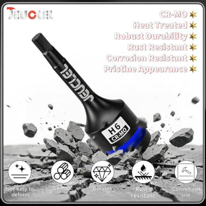 6mm Hex Impact Bit Socket, H6 1/2" Drive Allen Socket, Cr-Mo Steel - size: 1PC | H6 6MM