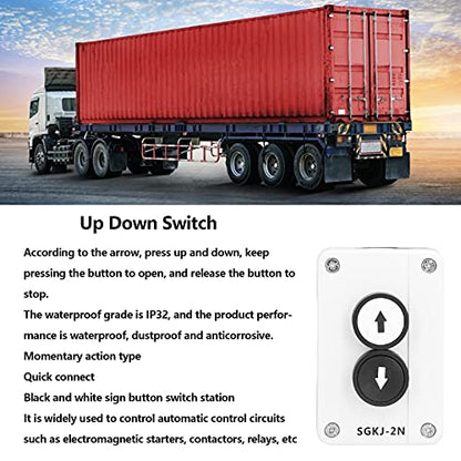 Up Down, Box Station Button Self Recovery Fast Connection for Rolling Door Controls