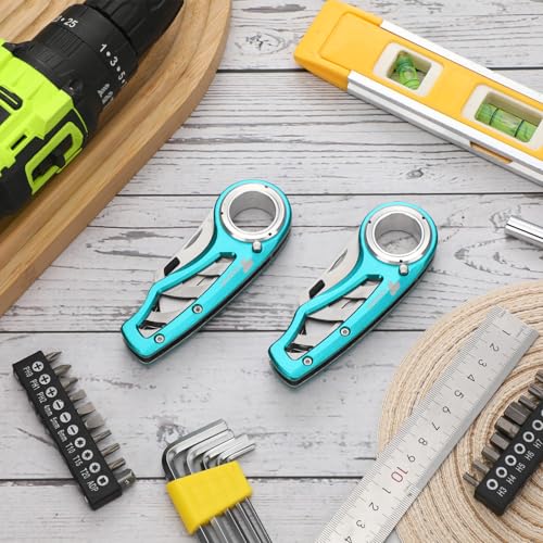 Tondiamo 2 Pcs Folding Pocket Utility Knife Box Cutter, Emerald Green - color: Emerald Green